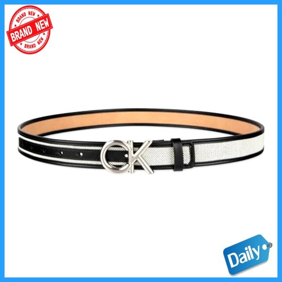 1.25-Inch Puffed Logo Leather Belt for Jeans & Dresses - Picture 4 of 7